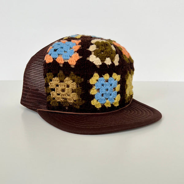 Vintage Trucker - Cocoa and Periwinkle