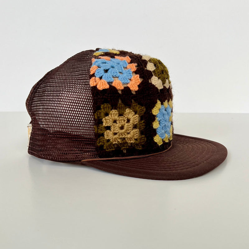Vintage Trucker - Cocoa and Periwinkle